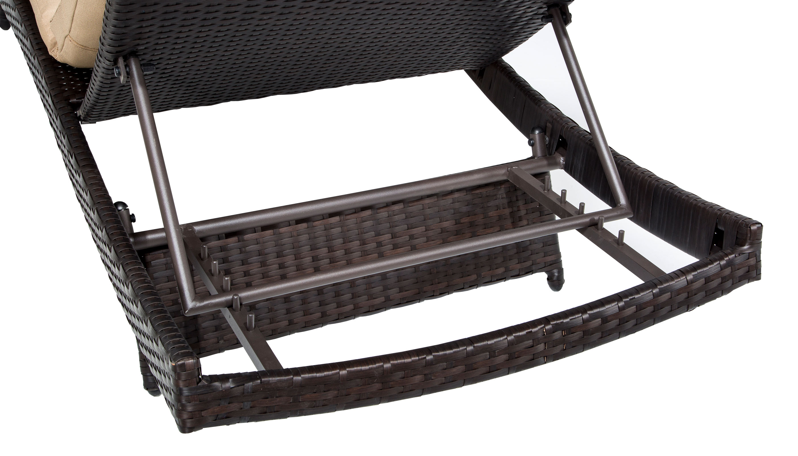 Bali Chaise Set of 2 Outdoor Wicker Patio Furniture With Side Table - TK Classics