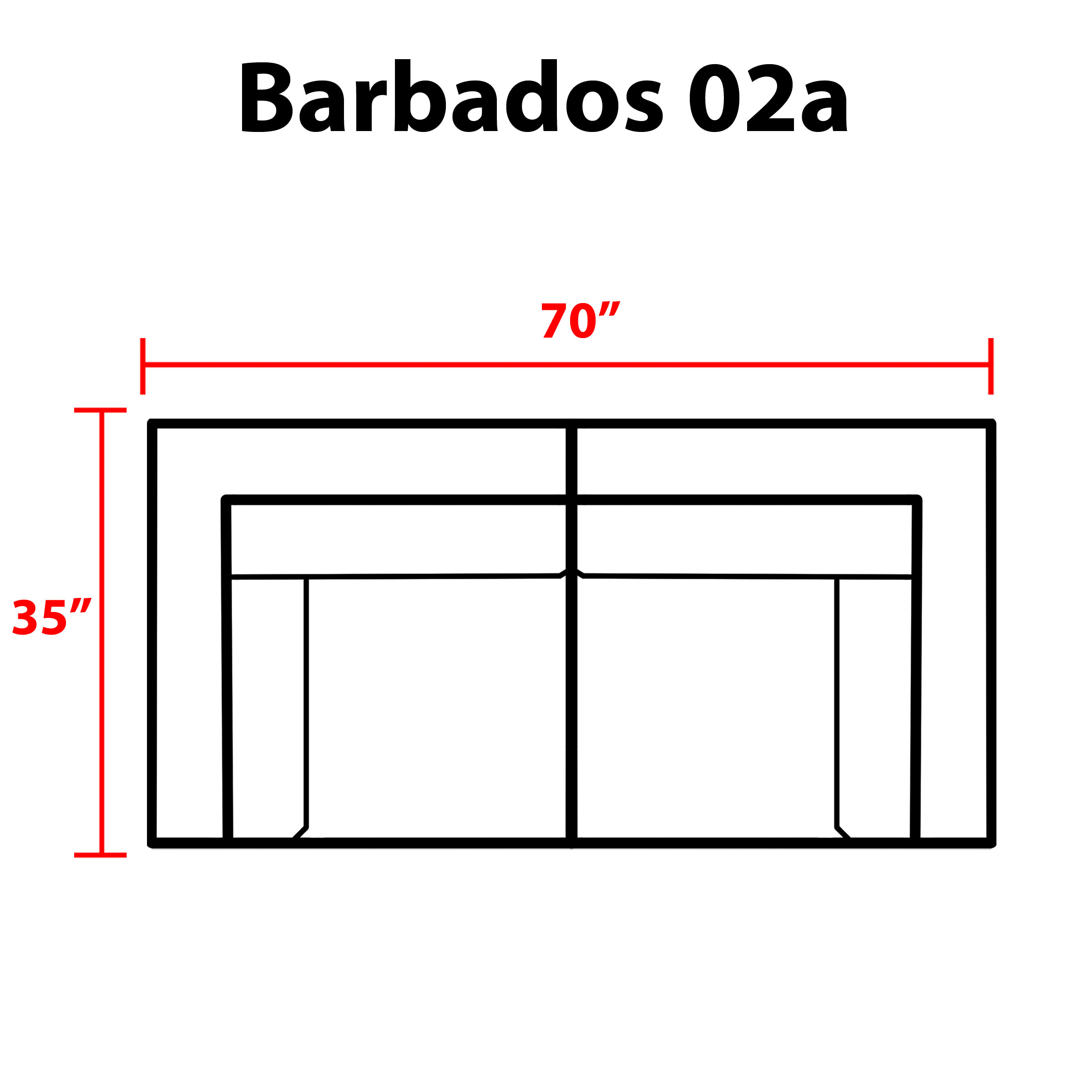 Barbados 2 Piece Outdoor Wicker Patio Furniture Set 02a - TK Classics