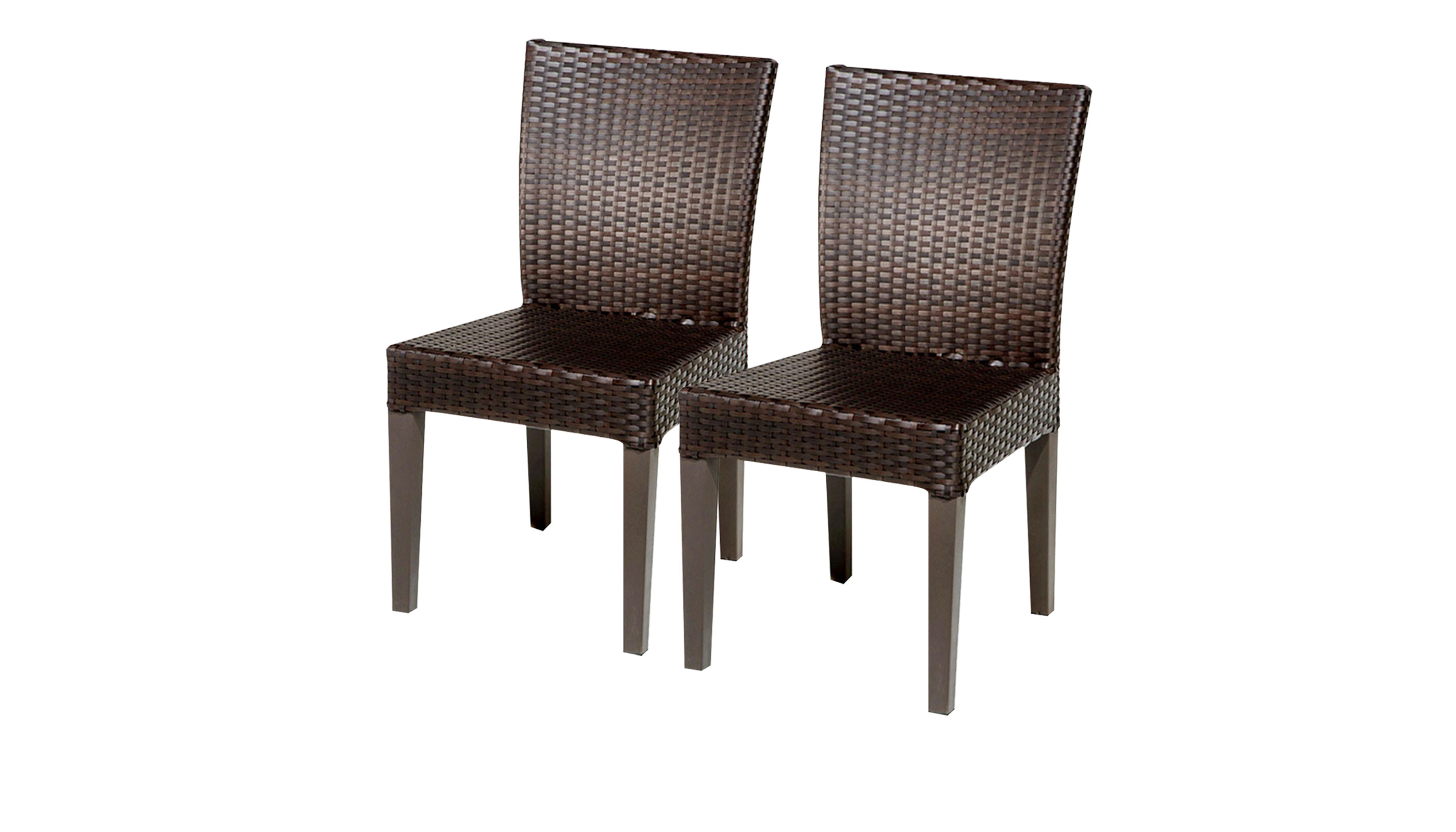 Barbados Rectangular Outdoor Patio Dining Table with 2 Armless Chairs 2 Chairs w/ Arms and 1 Bench - TK Classics
