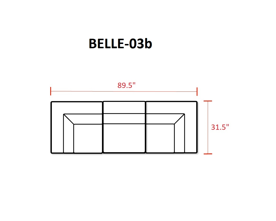 Belle 3 Piece Outdoor Wicker Patio Furniture Set 03b - TK Classics
