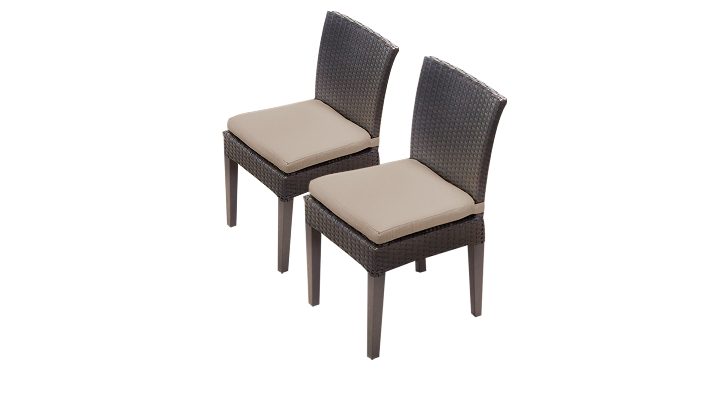 Belle Rectangular Outdoor Patio Dining Table with 2 Chairs w/ Arms and 2 Benches - TK Classics