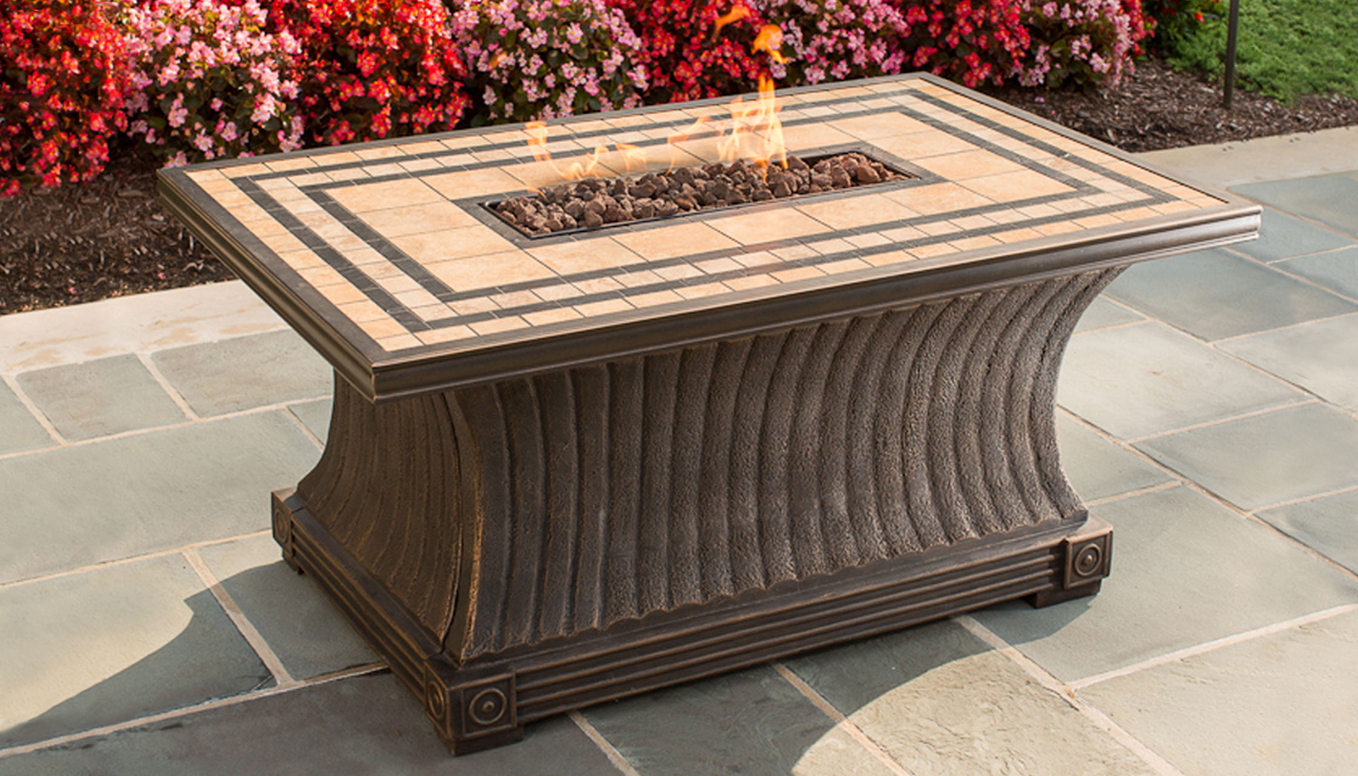 Gas Fire Pit Table, Agio Tuscan Fire Pit