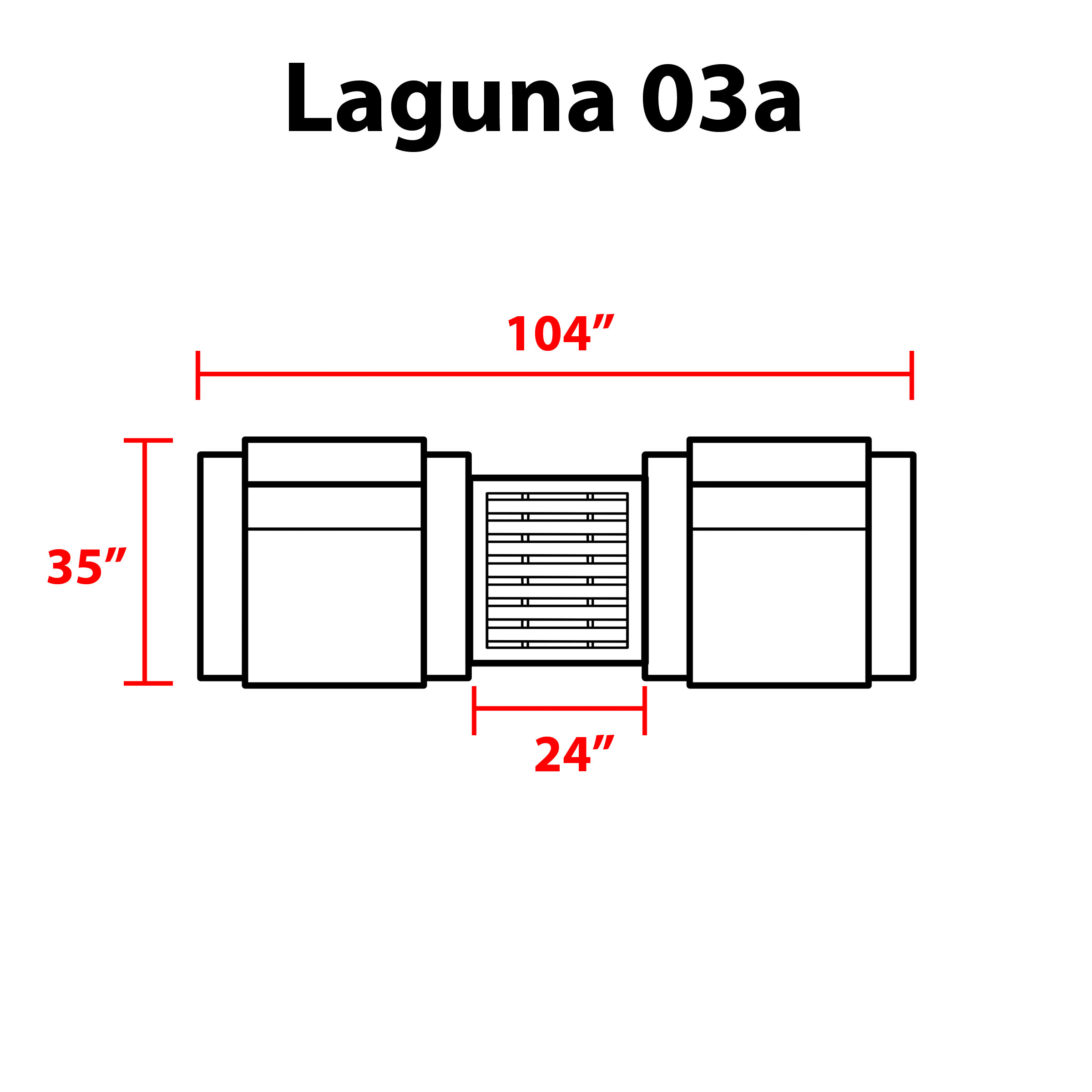 Laguna 3 Piece Outdoor Wicker Patio Furniture Set 03a - TK Classics