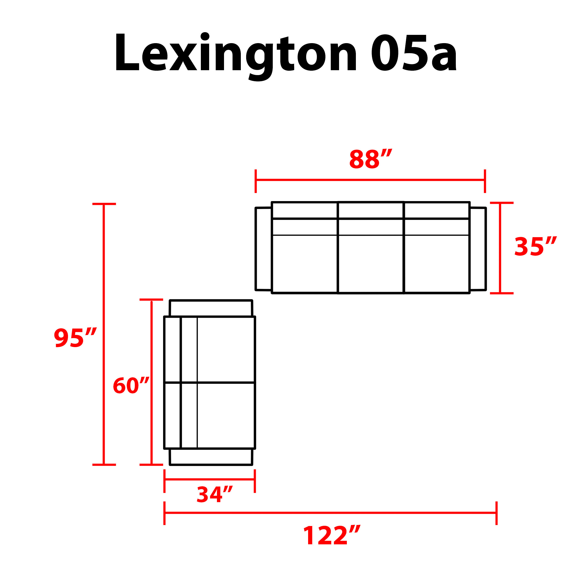 Lexington 5 Piece Outdoor Aluminum Patio Furniture Set 05a - TK Classics