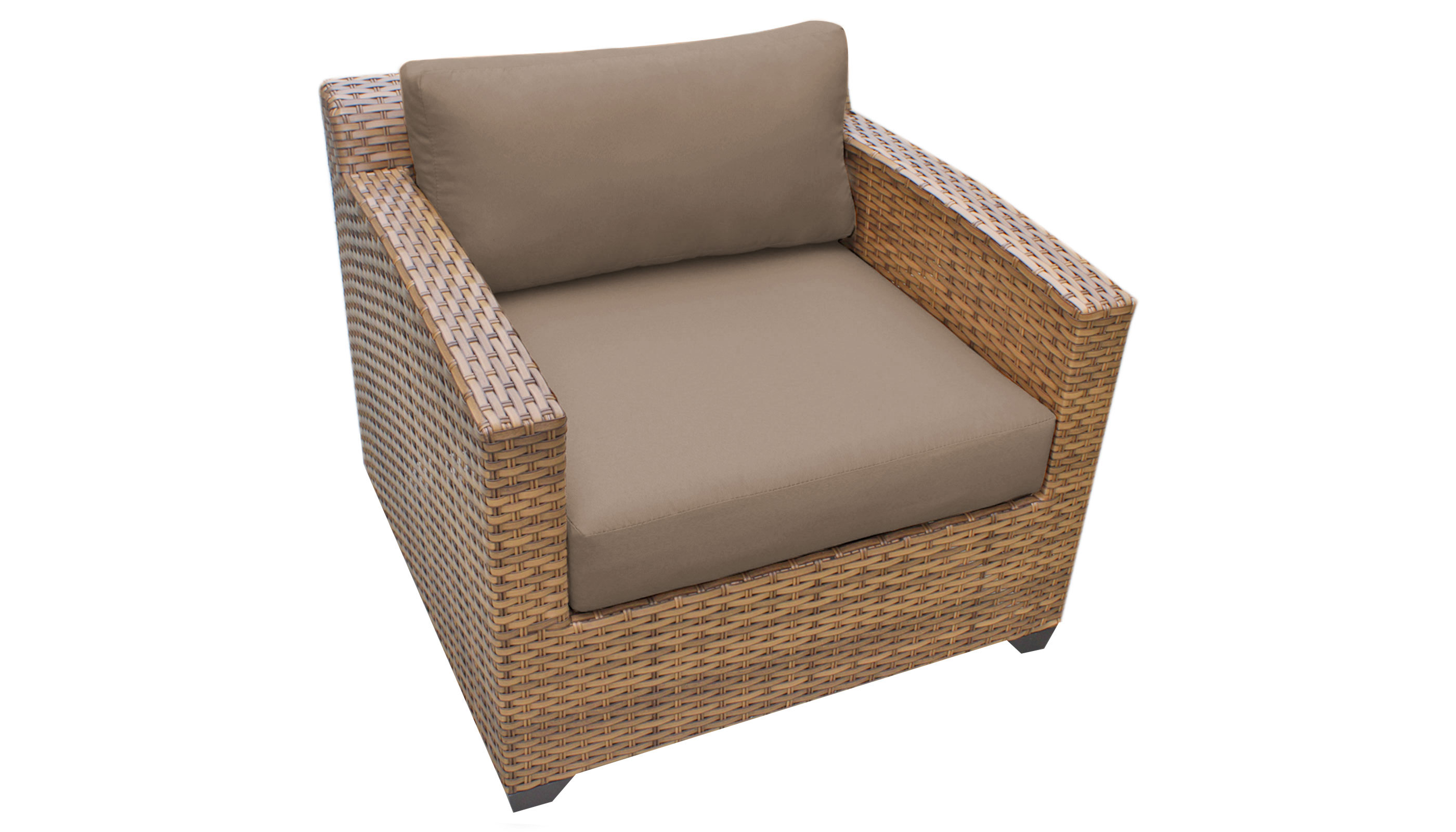 Laguna 6 Piece Outdoor Wicker Patio Furniture Set 06b - TK Classics