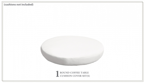 Cover for Round Ottoman Cushions 6 inches thick - TK Classics