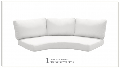 6 inch High Back Cushions for Curved Armless Sofa - TK Classics
