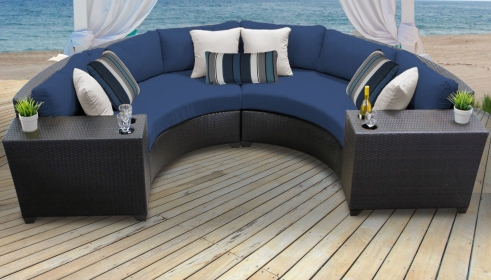 Barbados 4 Piece Outdoor Wicker Patio Furniture Set 04c - TK Classics