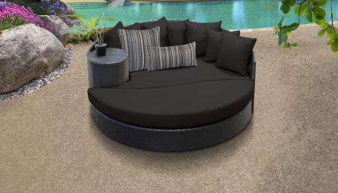 Barbados Circular Sun Bed - Outdoor Wicker Patio Furniture - TK Classics