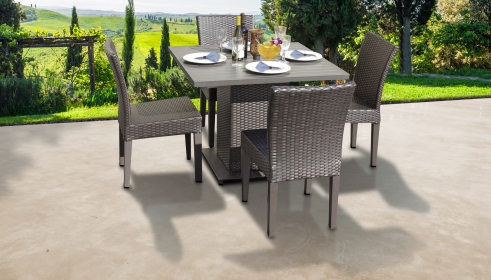Barbados Square Dining Table with 4 Chairs - TK Classics