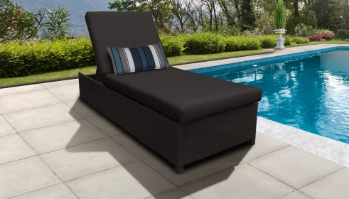 Belle Wheeled Chaise Outdoor Wicker Patio Furniture - TK Classics