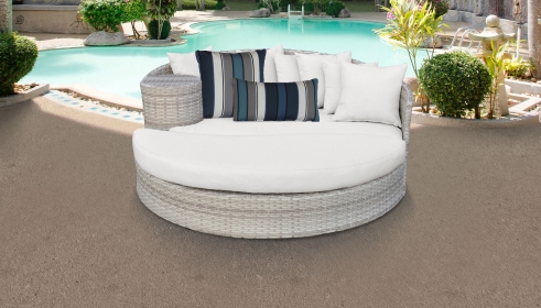 Fairmont Circular Sun Bed - Outdoor Wicker Patio Furniture - TK Classics