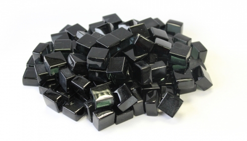 Black 1/2 Reflective Fireglass Cubes - 10 lb bag - TK Classics