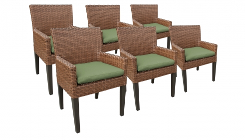 6 Laguna Dining Chairs With Arms - TK Classics