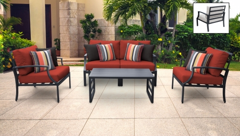 Lexington 5 Piece Outdoor Aluminum Patio Furniture Set 05c - TK Classics