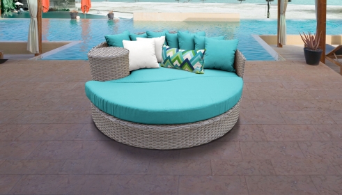 Monterey Circular Sun Bed - Outdoor Wicker Patio Furniture - TK Classics