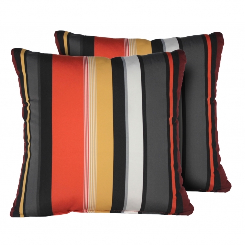 Coral Outdoor Throw Pillows Square Set of 2 - TK Classics