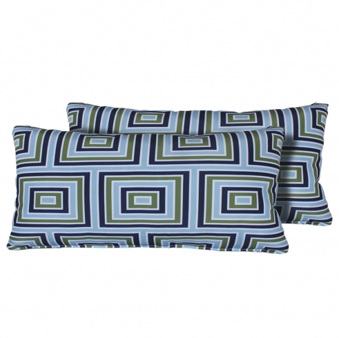 kathy ireland Homes & Gardens Atrium Pillow in Forest Rectangle Set of 2 - TK Classics