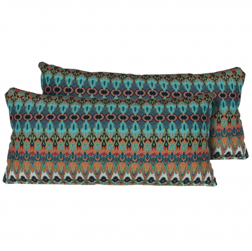 Moroccan Outdoor Throw Pillows Rectangle Set of 2 - TK Classics