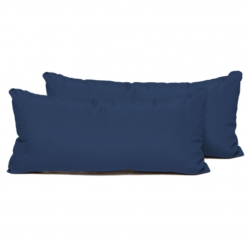 Navy Outdoor Throw Pillows Rectangle Set of 2 - TK Classics