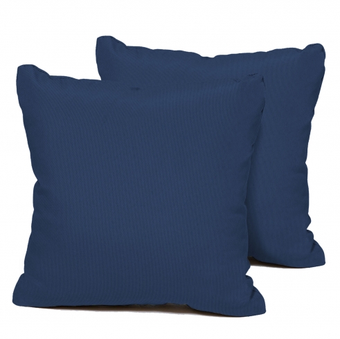 Navy Outdoor Throw Pillows Square Set of 2 - TK Classics