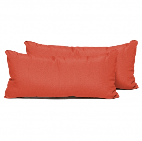 Tangerine Outdoor Throw Pillows Rectangle Set of 2 - TK Classics