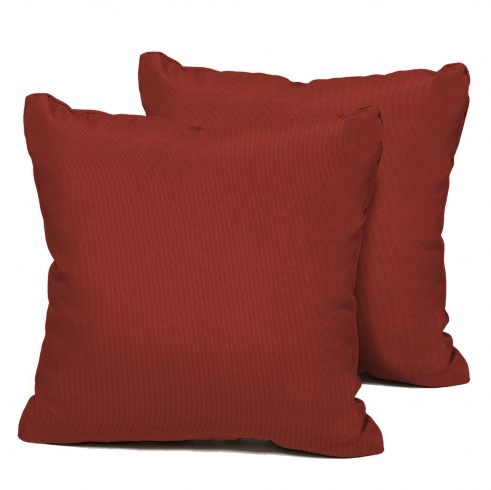 Terracotta Outdoor Throw Pillows Square Set of 2 - TK Classics