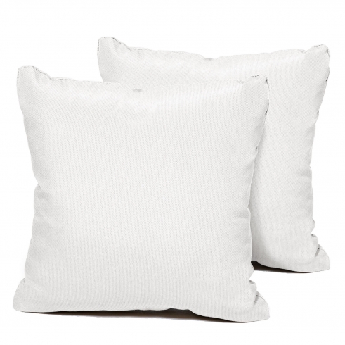 Sail White Outdoor Throw Pillows Square Set of 2 - TK Classics