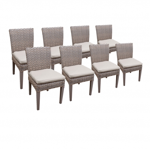 8 Oasis Armless Dining Chairs - TK Classics