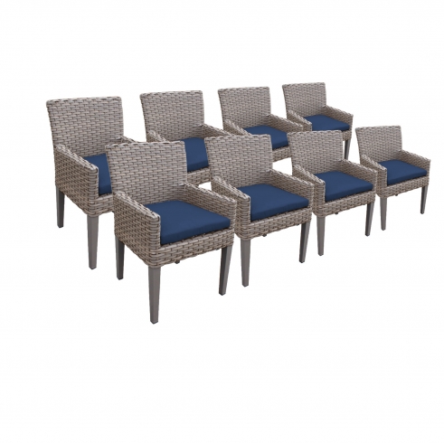 8 Oasis Dining Chairs With Arms - TK Classics