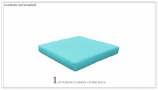 Cover for Ottoman Cushions 4 inches thick - TK Classics