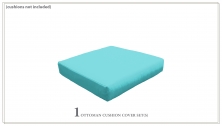 Cover for Ottoman Cushions 6 inches thick - TK Classics