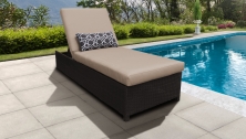 Barbados Wheeled Chaise Outdoor Wicker Patio Furniture - TK Classics