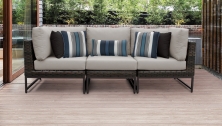 Amalfi 3 Piece Outdoor Wicker Patio Furniture Set 03c - TK Classics