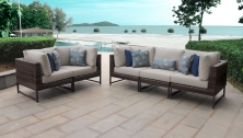 Amalfi 5 Piece Outdoor Wicker Patio Furniture Set 05a - TK Classics