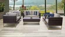 Amalfi 7 Piece Outdoor Wicker Patio Furniture Set 07e - TK Classics