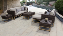 Amalfi 10 Piece Outdoor Wicker Patio Furniture Set 10c - TK Classics