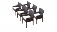 6 Belle Dining Chairs With Arms - TK Classics