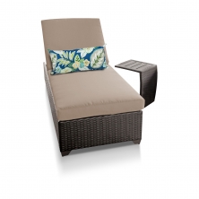 Classic Chaise Outdoor Wicker Patio Furniture With Side Table - TK Classics