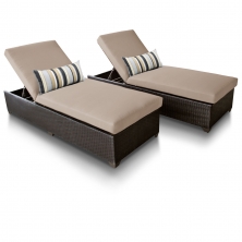 Classic Chaise Set of 2 Outdoor Wicker Patio Furniture - TK Classics