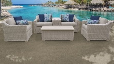 Coast 6 Piece Outdoor Wicker Patio Furniture Set 06d - TK Classics