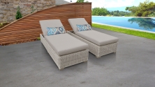 Coast Chaise Set of 2 Outdoor Wicker Patio Furniture - TK Classics