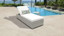 Fairmont Chaise Outdoor Wicker Patio Furniture With Side Table - TK Classics