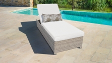 Fairmont Wheeled Chaise Outdoor Wicker Patio Furniture - TK Classics