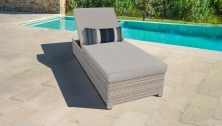 Fairmont Wheeled Chaise Outdoor Wicker Patio Furniture - TK Classics