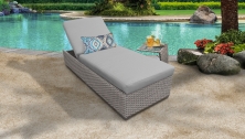 Florence Chaise Outdoor Wicker Patio Furniture With Side Table - TK Classics