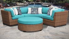 Laguna 4 Piece Outdoor Wicker Patio Furniture Set 04a - TK Classics