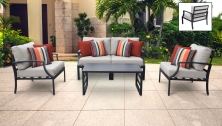 Lexington 5 Piece Outdoor Aluminum Patio Furniture Set 05c - TK Classics