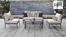 Lexington 5 Piece Outdoor Aluminum Patio Furniture Set 05d - TK Classics