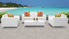 Miami 5 Piece Outdoor Wicker Patio Furniture Set 05f - TK Classics